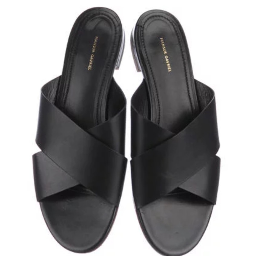 Mansur Gavriel leather slide sandals